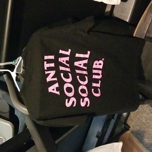 Size large anti social social club receipts shirt